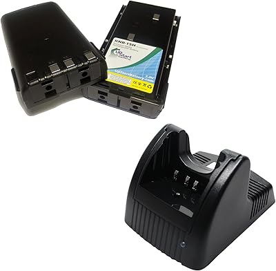 2X Pack - KNB-15H Battery + Charger for Kenwood KNB-15A, TK-3107, TK-2107, TK-3101, TK-270, TK-278, TK-270G, TK-272G, KNB-14 (1800mAh, 7.2V, NI-MH)