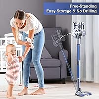 Vista 3 de Lubluelu Cordless Stick Vacuum Cleaner, Lightweight 235W Brushless Motor, Rechargeable Battery, Self-Standing Design, Handheld for Carpet, Hard