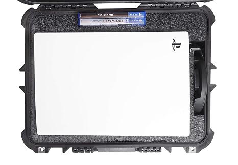 Case Club Case to fit (Gen 1) PS5 - Hard Shell Waterproof Travel Case fits PlayStation 5 Console (Disc or Digital), Controllers, Games, Stand, Accessories