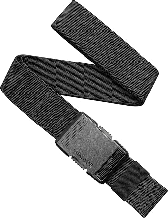 Arcade Belts Unisex Midnight Belt 3-Piece Bundle: High Grade, Heavy Duty Stretch, Metal Free Buckles - Black