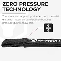 Vista 6 de Correas de levantamiento de pesas para levantamiento de pesas (1 par) - Correas de levantamiento acolchadas para peso muerto, levantamiento