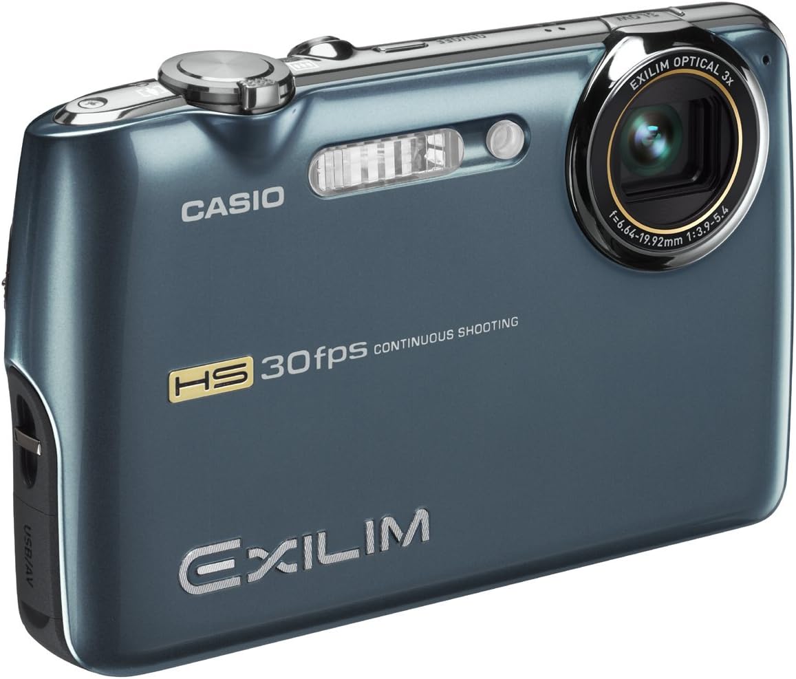 Uр Tо 60% оƒƒ Casio Exilim EX-FS10 9.1MP Digital Camera with 3x Optical Image Stabilized Zoom and 2.5 inch LCD (Blue)