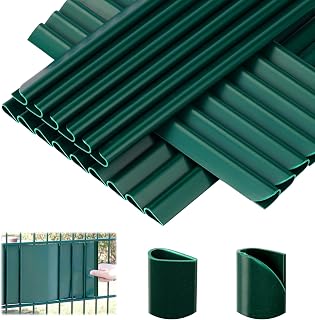 70 Stück Befestigungsclips PVC Sichtschutz Befestigung Klemmschienen für Sichtschutzstreifen Doppelstabmattenzaun Sichtschutz Stabmattenzaun für Befestigungsclips Gartentor Balkon Fences Film (Grün)