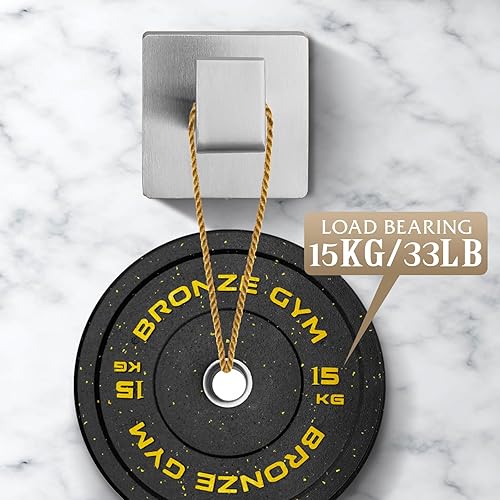 Miniatura 9 de Ganchos para toallas, gancho para bata, gancho para abrigos, acero inoxidable, resistente, para baño, cocina, dormitorio, paquete de 2 unidades,