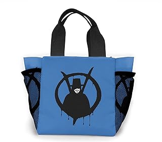 売れ行きがよい Vフォー・ヴェンデッタ (2)多機能 グポータブル ランチバッグ 弁当バッグ ピクニック収納トート お買い物バッグ トートバッグ お弁当袋 お弁当入れ 保温 保冷バッグ ショッピングバッグ 通勤 並行輸入品