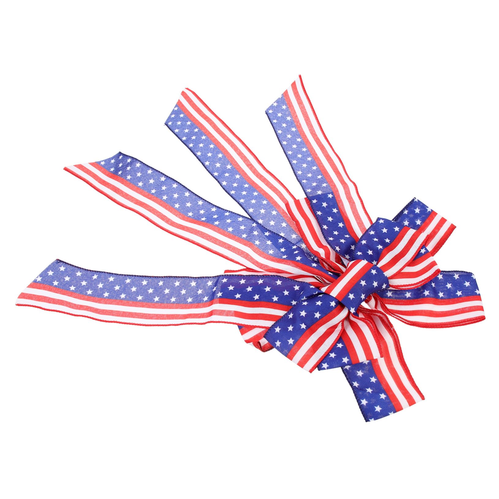 VICASKY 5 Stück Große Schleife mit Us Flaggen Design Robuste Stoffschleife für Unabhängigkeitstag Dekoration Hängende Patriotische Schleife für Innen und Außenbereich Festliche Wand und