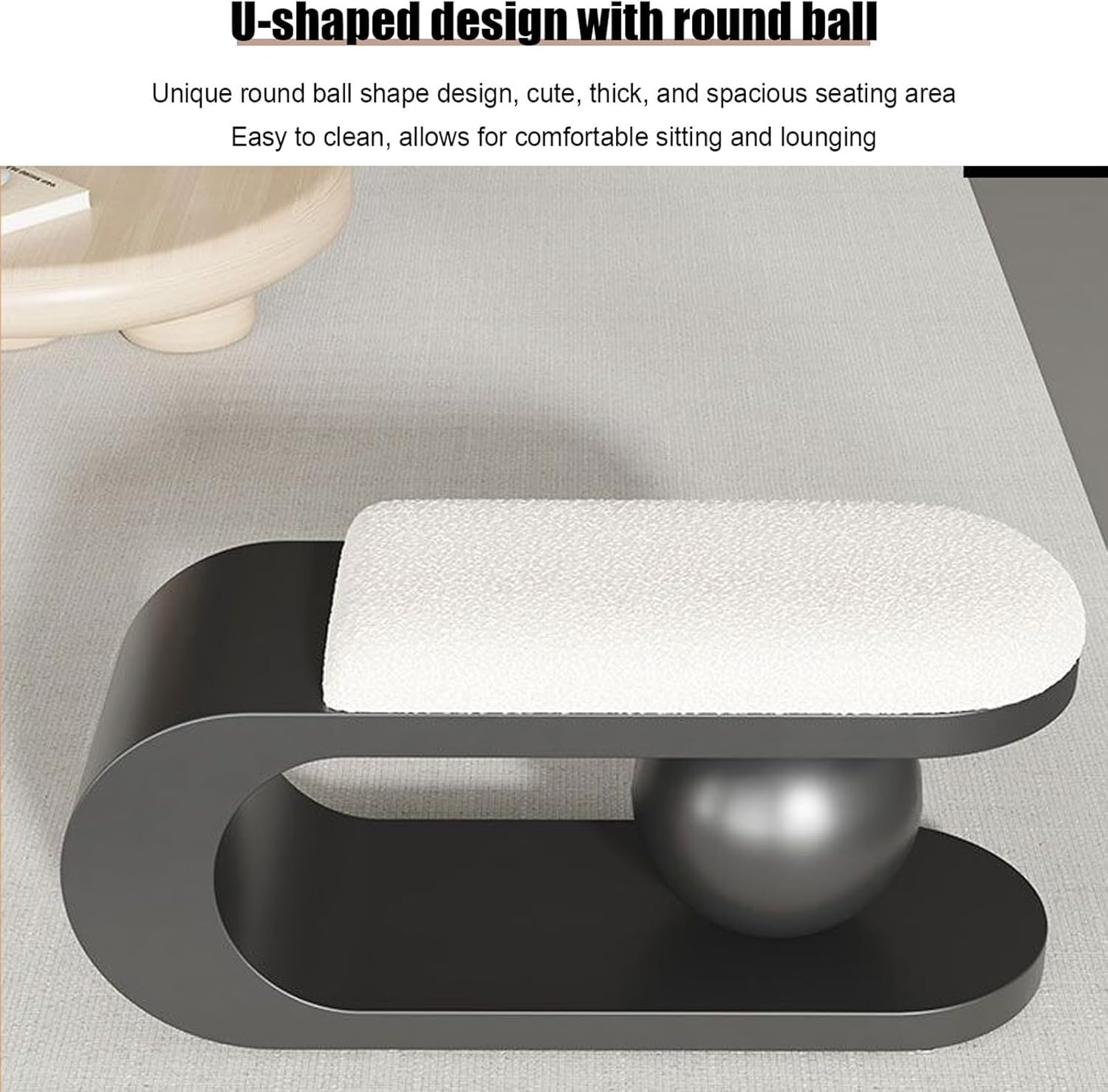 Modern Upholstered Entryway Bench, Boucle Bench with Metal Legs, Lambswool Cushioned Seating, Shoe Changing Bench, End of Bed Bench for Living Room, Bedroom(80cm-31.5in, Silver)