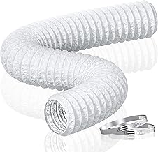 HG Power Flexible Ventilation Hose 100 mm PET PVC Ventilation Hose with Aluminum Insulation in Professional-Quality Sound-Damped Heat Insulation Ventilation Hose for Air Conditioning Tube Fan 5 m Long