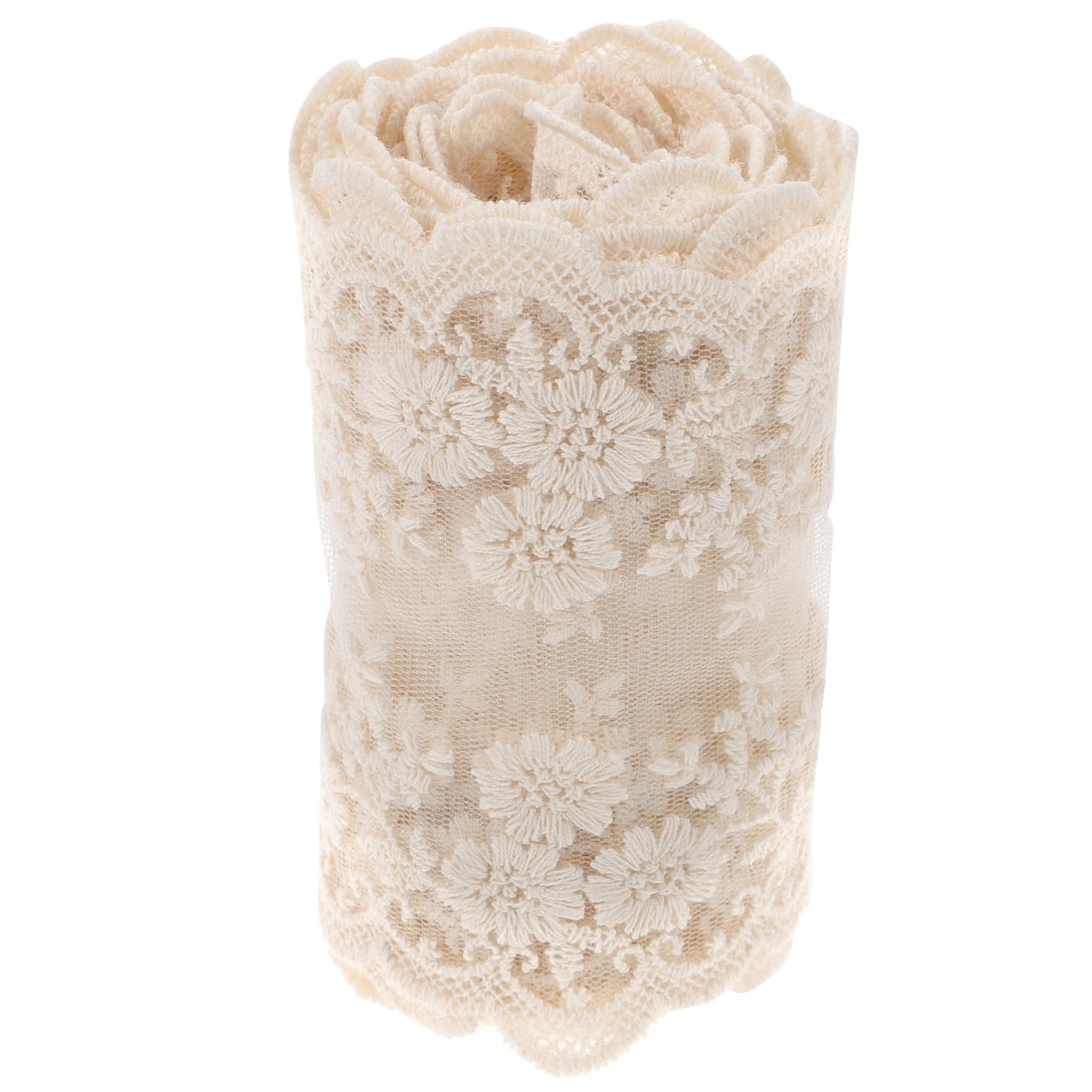 EXCEART 4rollos Cinta De Encaje Decorativo Para Borde De Floral Para Manualidades y Vestidos Metros De Raso Sin Elasticidad Para Boda y Accesorios
