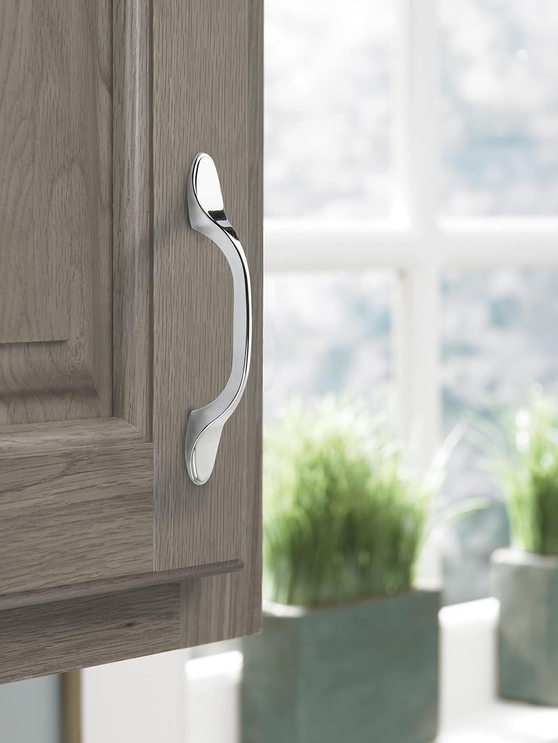 Amerock Ravino 3 inch (76mm) Center-to-Center Polished Chrome Cabinet Pull - 25 Pack