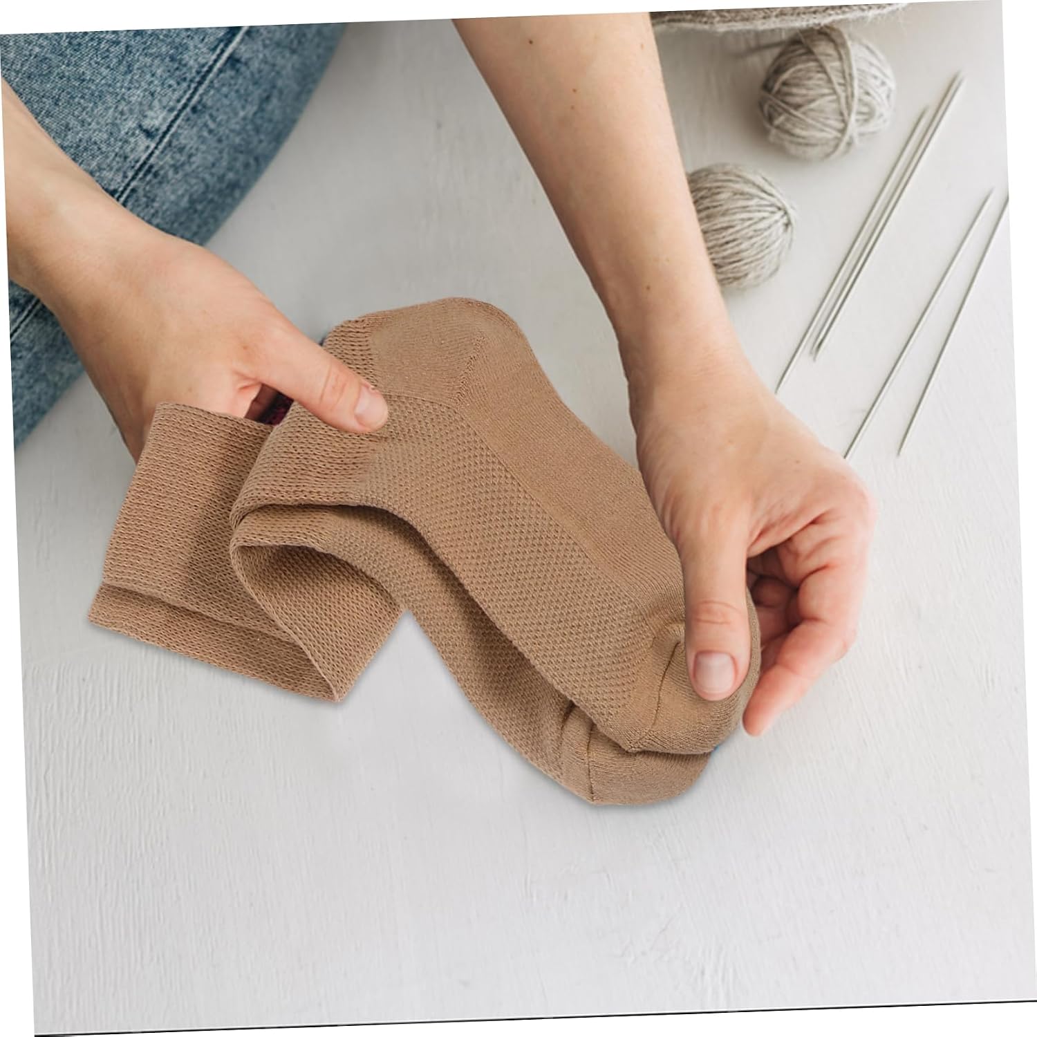 Generic 3 Pairs Cotton Calf Socks for Women Men Non Binding Breathable Foot Protection for Seniors Diabetics Comfortable Midcalf Support Enhanced Durability Versatile Use