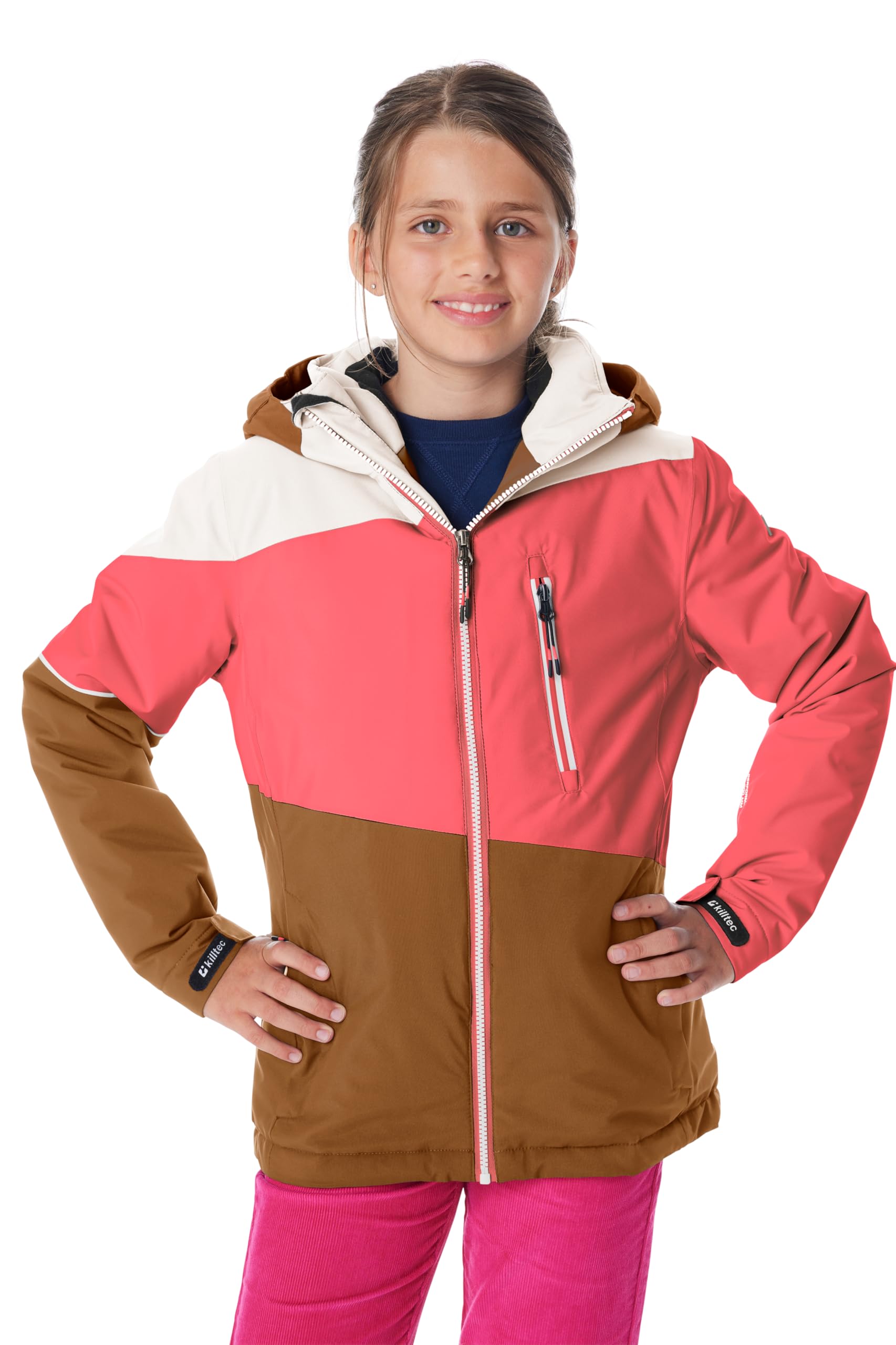 Killtec Mädchen Ksw 331 Grls Ski Jckt Skijacke/Funktionsjacke mit Kapuze und Schneefang