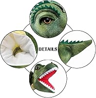 JUSTQUNSEEN Dinosaur Hand Puppets for Kids & Adults - Soft Plush Stuffed Toys with Realistic Details, Interactive Story Puppets
