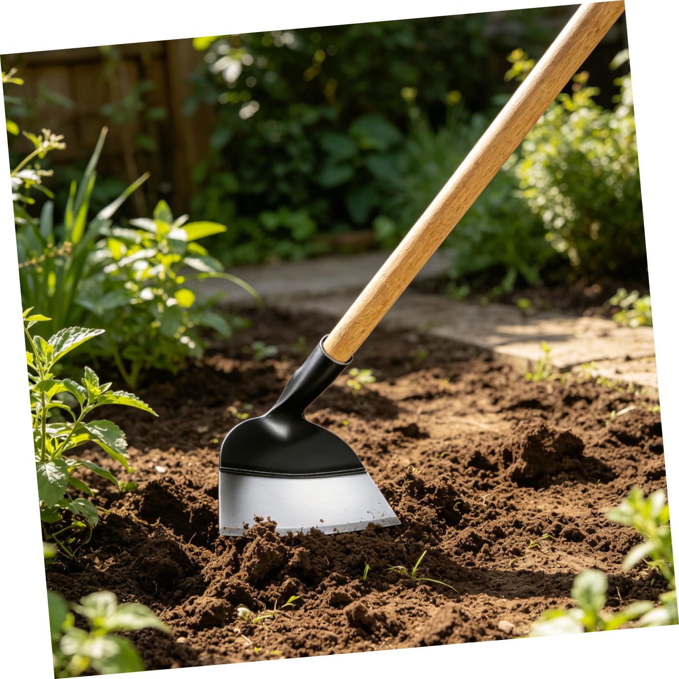 Alasum Attrezzo da Giardino in Acciaio Resistente per Rimozione Erbacce e Lavorazione Terreno senza Manico, Strumento Agricolo Versatile per Coltivatori e Giardinieri