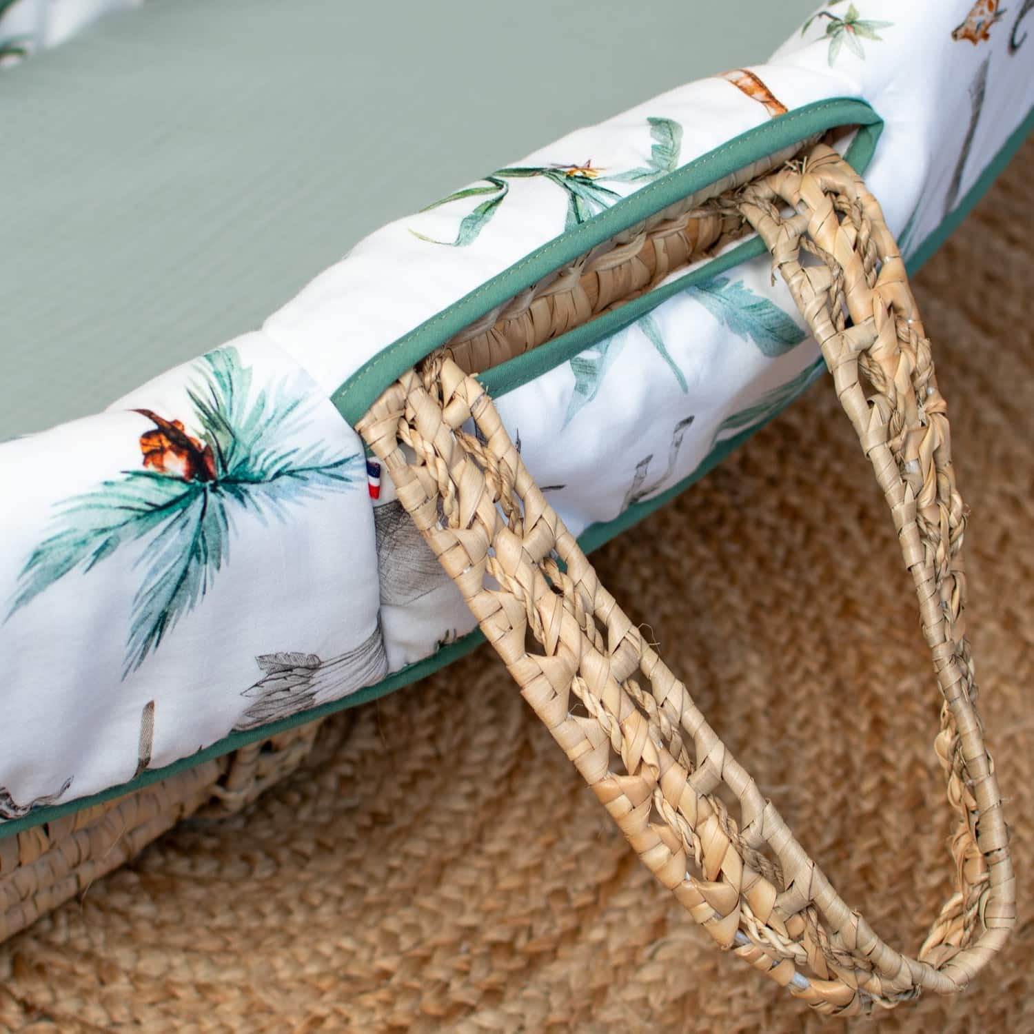 Sevira Kids | Couffin bébé avec Matelas, Habillage et Drap Housse, Safari - TU - Made in France TU