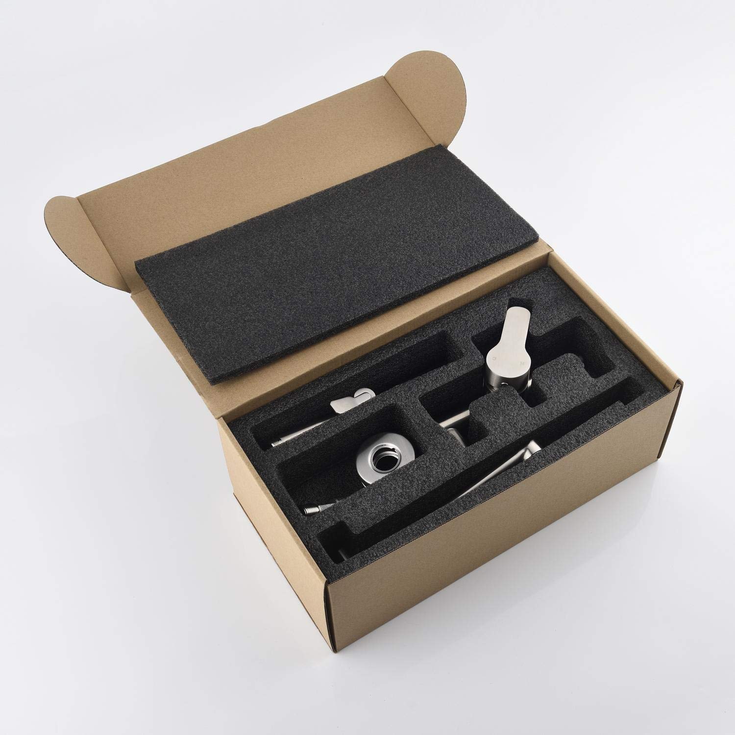 Homelava Rubinetto a Parete con Doccetta, Rubinetto da Cucina a Muro Girevole a 360° Rubinetto per Lavello in Acciaio Inossidabile Spazzolato, Tubo Rotante 23 cm