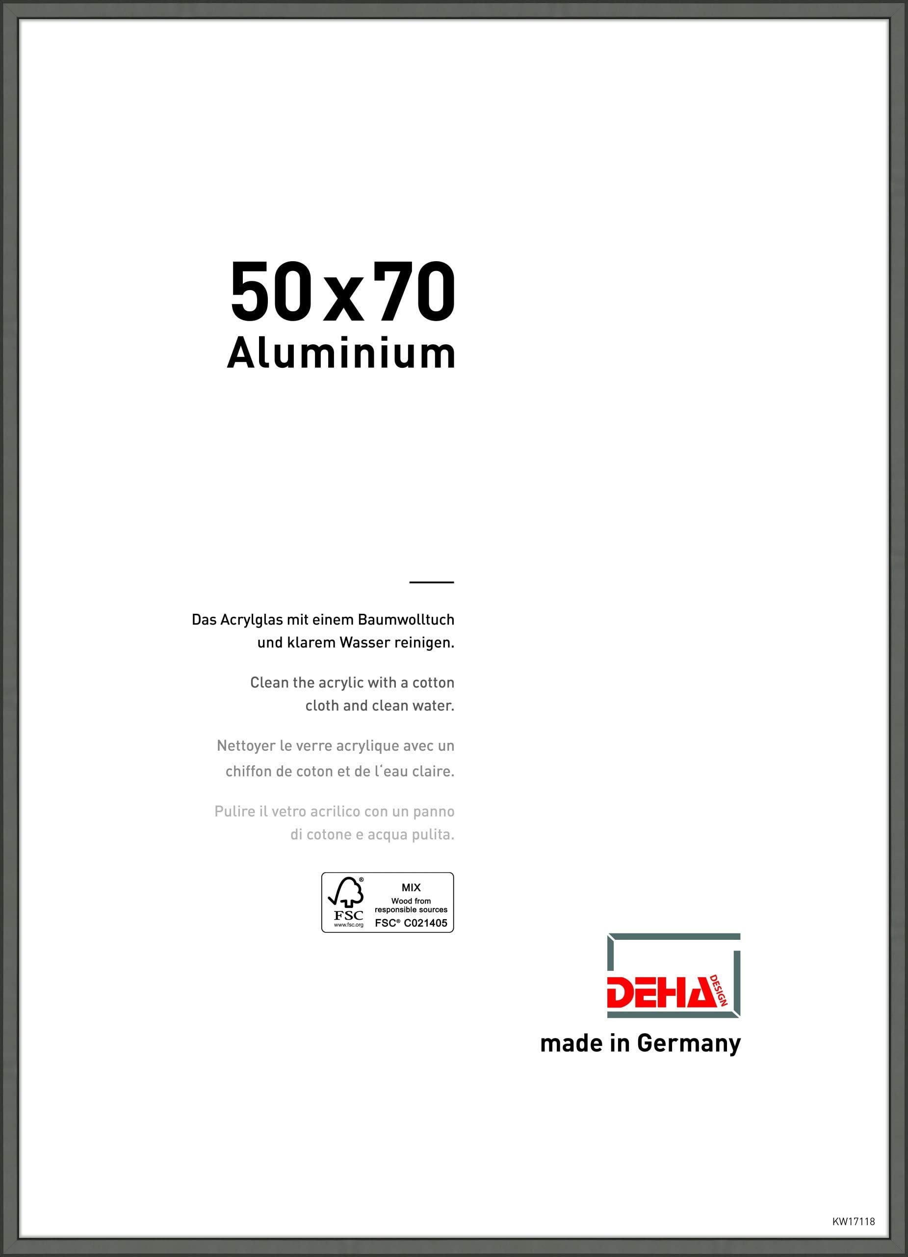 DEHA DesignDEHA Design aluminum frame Boston, 50x70cm, Grey Contrast