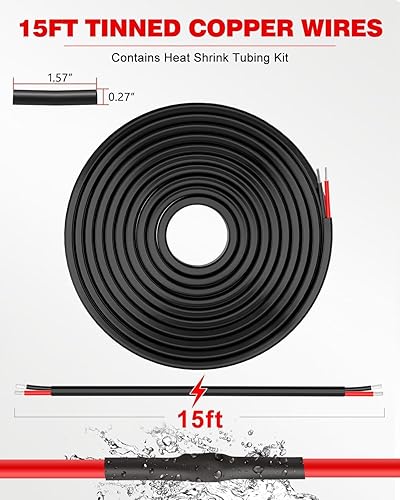 Vista 36 de NAOEVO Cable eléctrico de calibre 18, 2 conductores, cable de PVC trenzado de 18 AWG, bajo voltaje de 12 V/cobre estañado/cable flexible