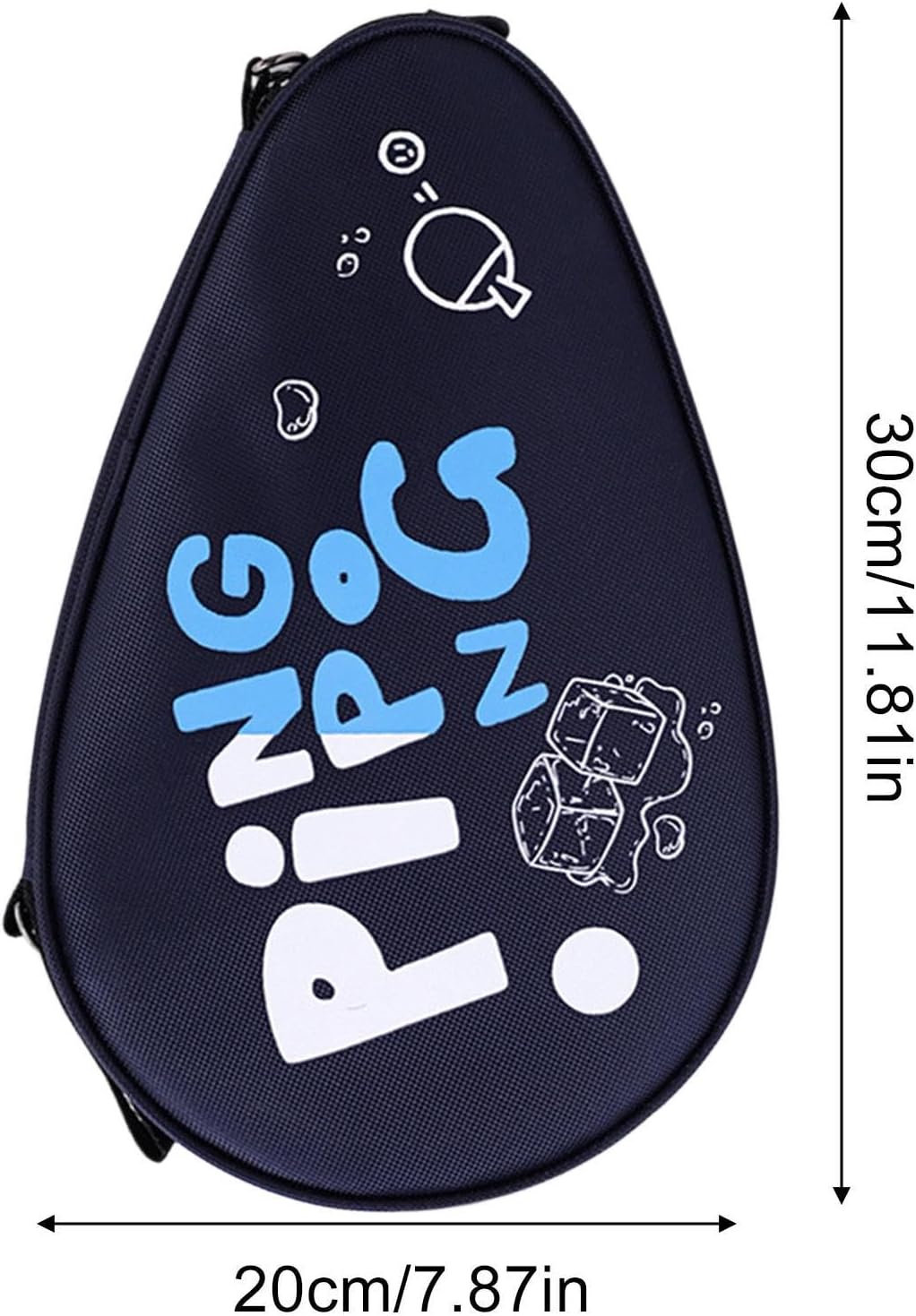 Table Tennis Racket Bag Waterproof Hard Storage Case | Adjustable Strap Table Tennis Racket Organizer with Ball Compartment for Equipment Accessories for Outdoor Sports Travel