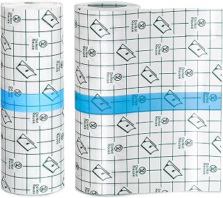 Tattoo Aftercare Waterproof Bandages, 6 in x 4.4 Yard Transparent Stretch Adhesive Shield Bandage, Tattoo Supply Wrap Second Skin Clear Dressing Film for Swimming Showering