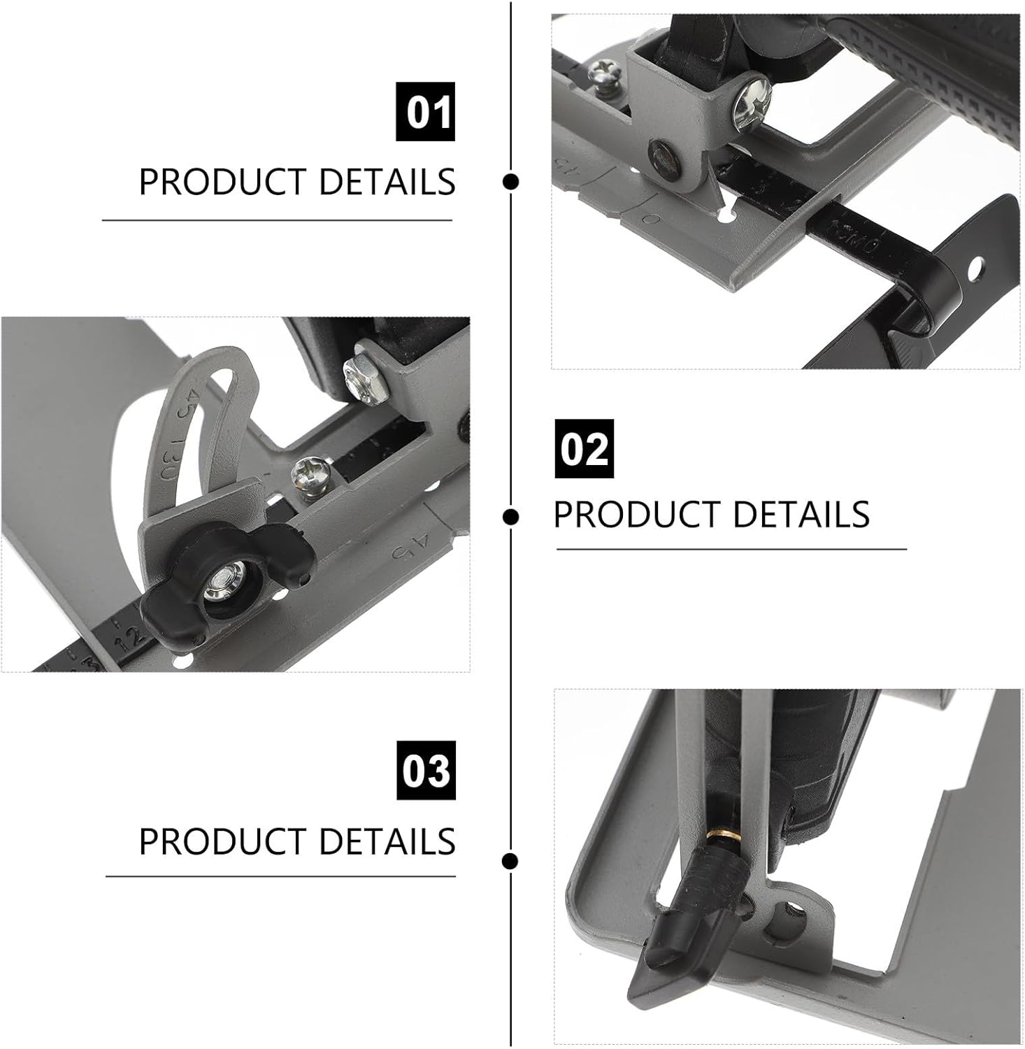 Angle Cutting Conversion Base with 5 Metal Blades Angle Grinder Stand Holder Compatible for Precise Cutting and Grinding Tasks in Workshop and Construction Settings