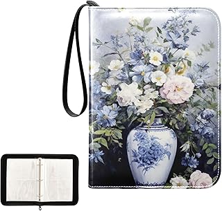 Flower Spring Waterproof Trading Card Binder,400-Pocket Trading Album Display Holder,Display Case with Card Sleeves Set for Soccer Card,Gaming Cards,and Other TCG 2011687
