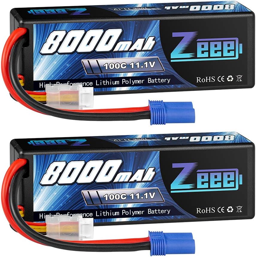 Zeee 3S Lipo RC Accu 11.1V 80C 6000mAh Hardcase Batterij met EC5 Connector voor RC Auto RC Truck RC Auto Boot Truck Truggy RC Hobby (2 Packs Zeee 3S Lipo RC Accu 11.1V 80C 6000mAh Hardcase Batterij met EC5 Connector voor RC Auto RC Truck RC Auto Boot Truck Truggy RC Hobby (2 Packs