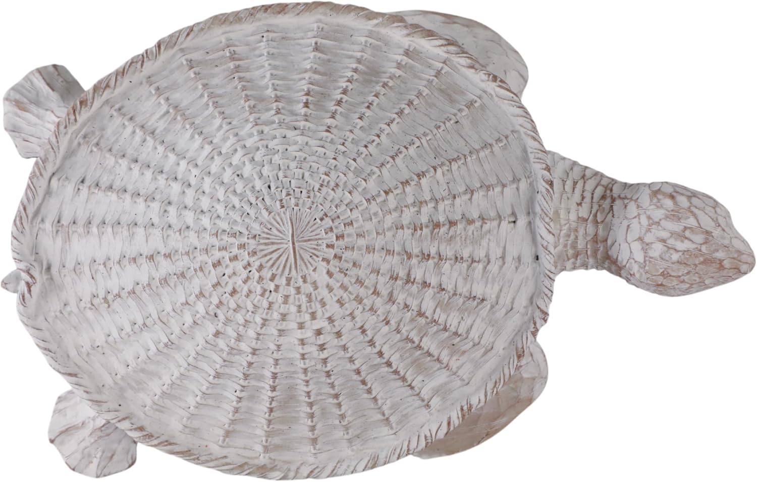 Coastal Resin Sea Turtle Figurine for Bathroom & Living Room Decor - Textured Tabletop Accent for Coffee Table or Shelf Display - Nautical Beach-Inspired Sculpture for Home Styling - 5", White