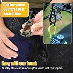4Pcs Clips de gants pour le travail Porte-gants,Clip de ceinture de sécurité Gants de porte-gant,préventer la perte, garder les mains libres