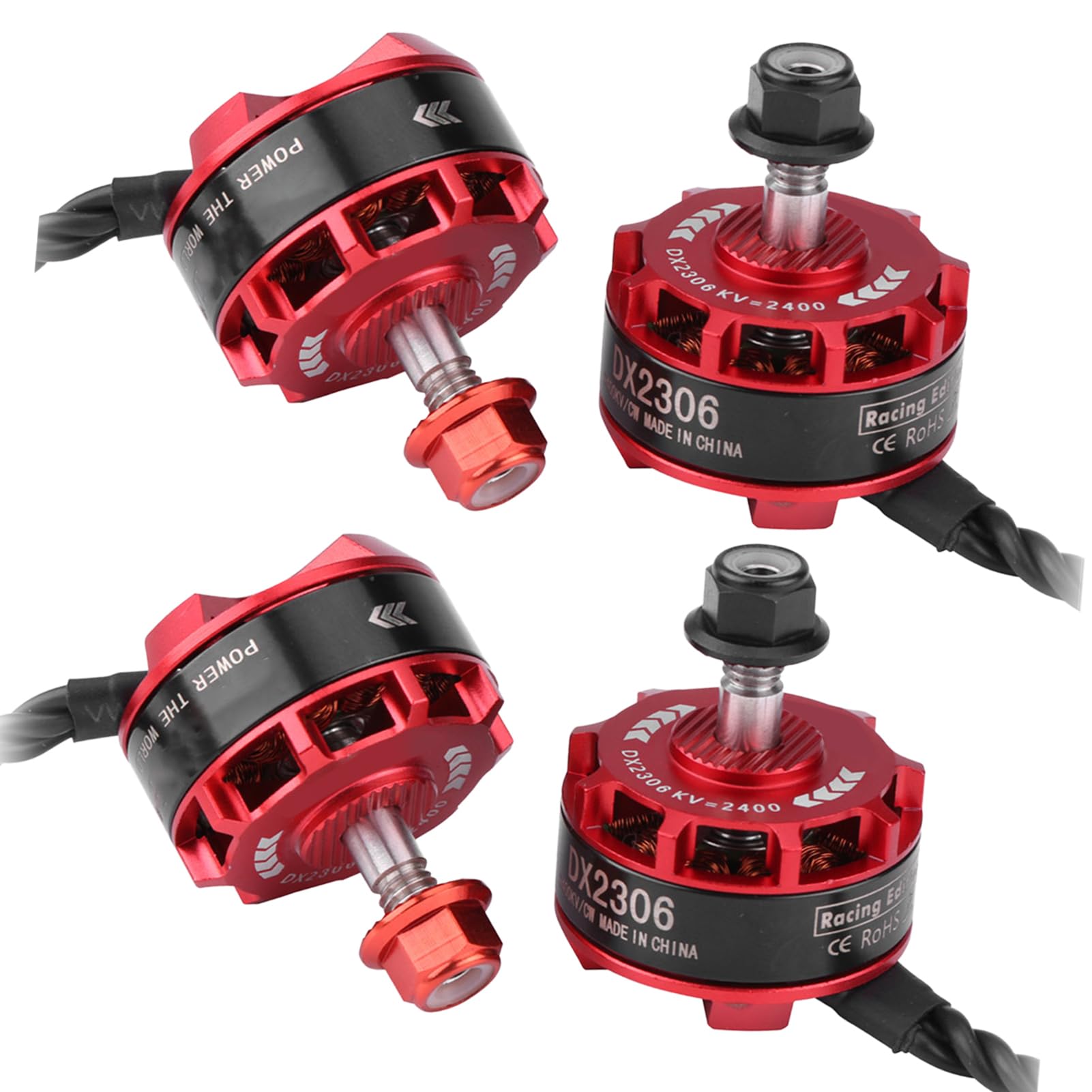 Dron Motor RC Motor 12 × 11 × 6 4 Piezas Dx2306 2400kv 2-4 S Motor Brushless para X210 X220 250 Fpv Racing Drone