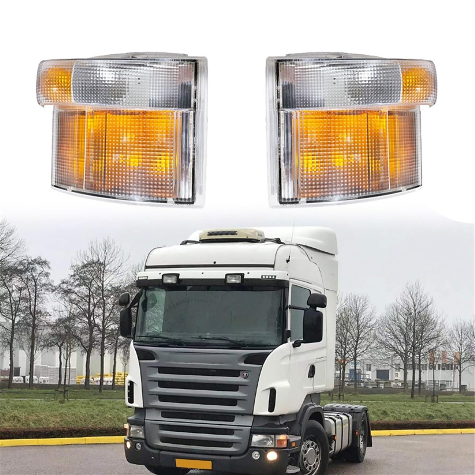 1387155 1385410 2 Pezzi CAMION Lampada Angolare Laterale Per Camion Scania Per 114 Per G400 Per P400 Per R420 Lampada Angolare Indicatore Direzione Freccia Specchietto Laterale