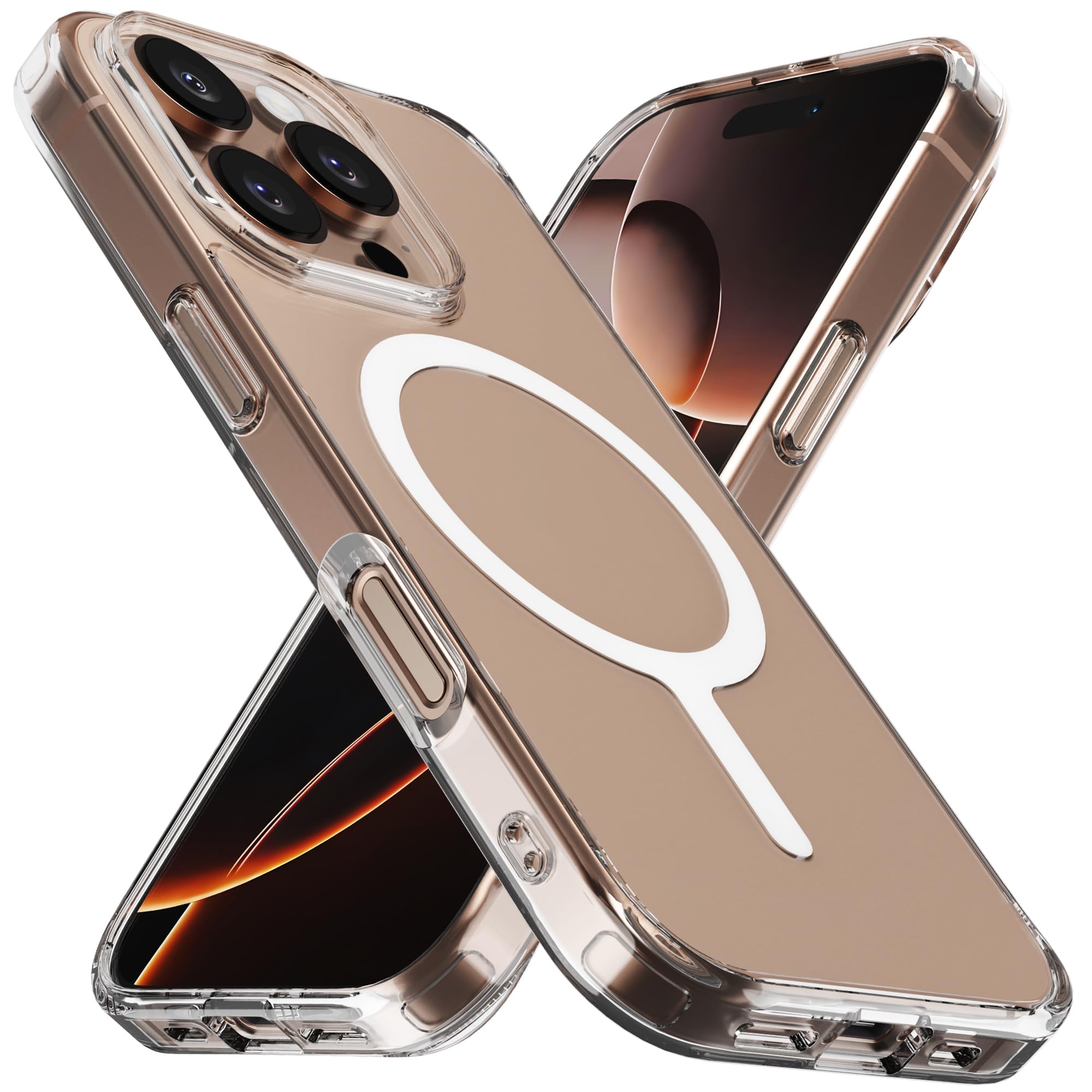 【リーズナブルで強力なケース】シンジモル iPhone 16 Pro MagSafe用、スマホケース MagSafe対応 クリア Sinjimoru M-Airclo Basic iPhone 16 Pro