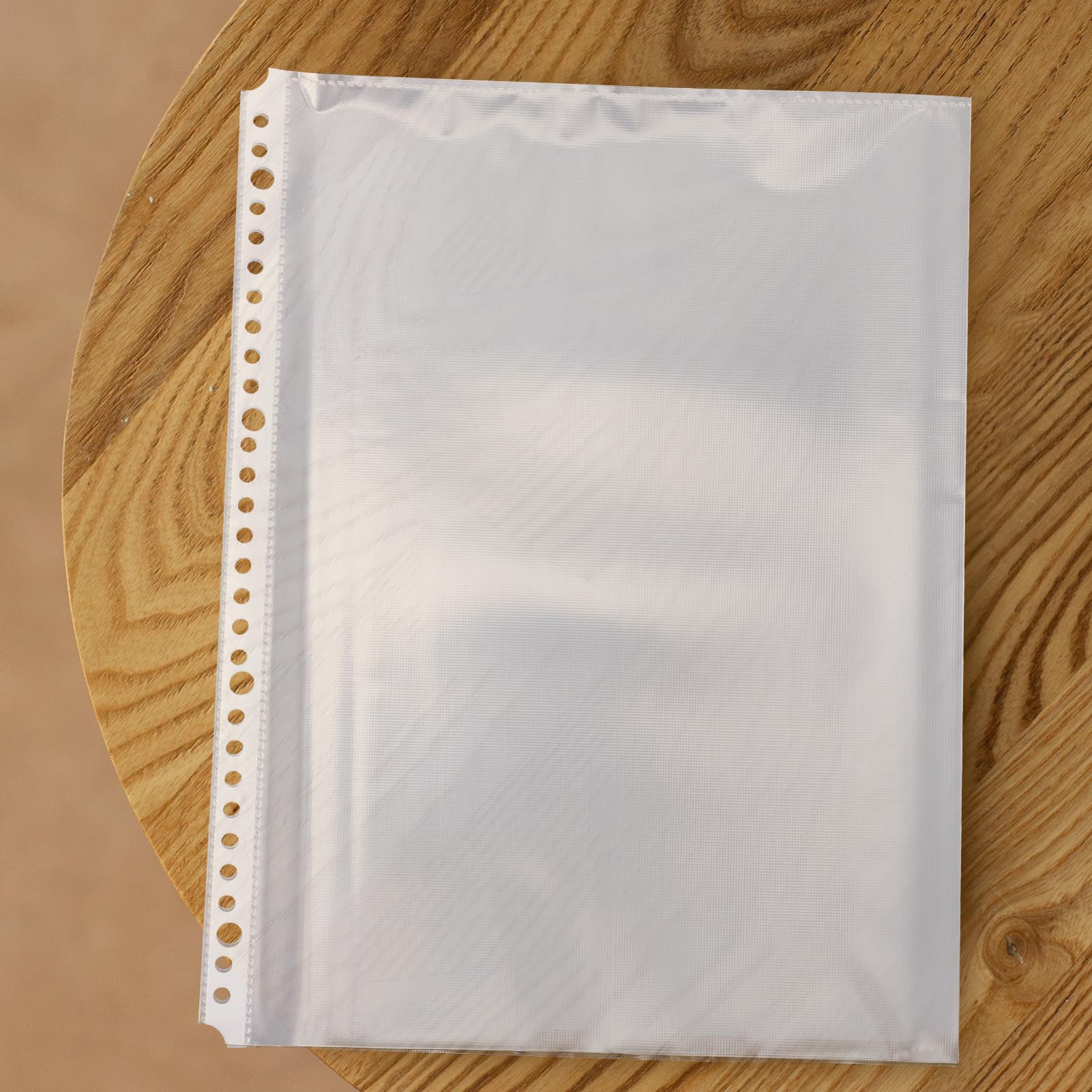 Buste Interne per Raccoglitore A4 30 Fori 100 Pezzi in Plastico | Design Antistatico, per Lavoro e Uso Personale, 30 Fori, Confezione da 100 Pezzi