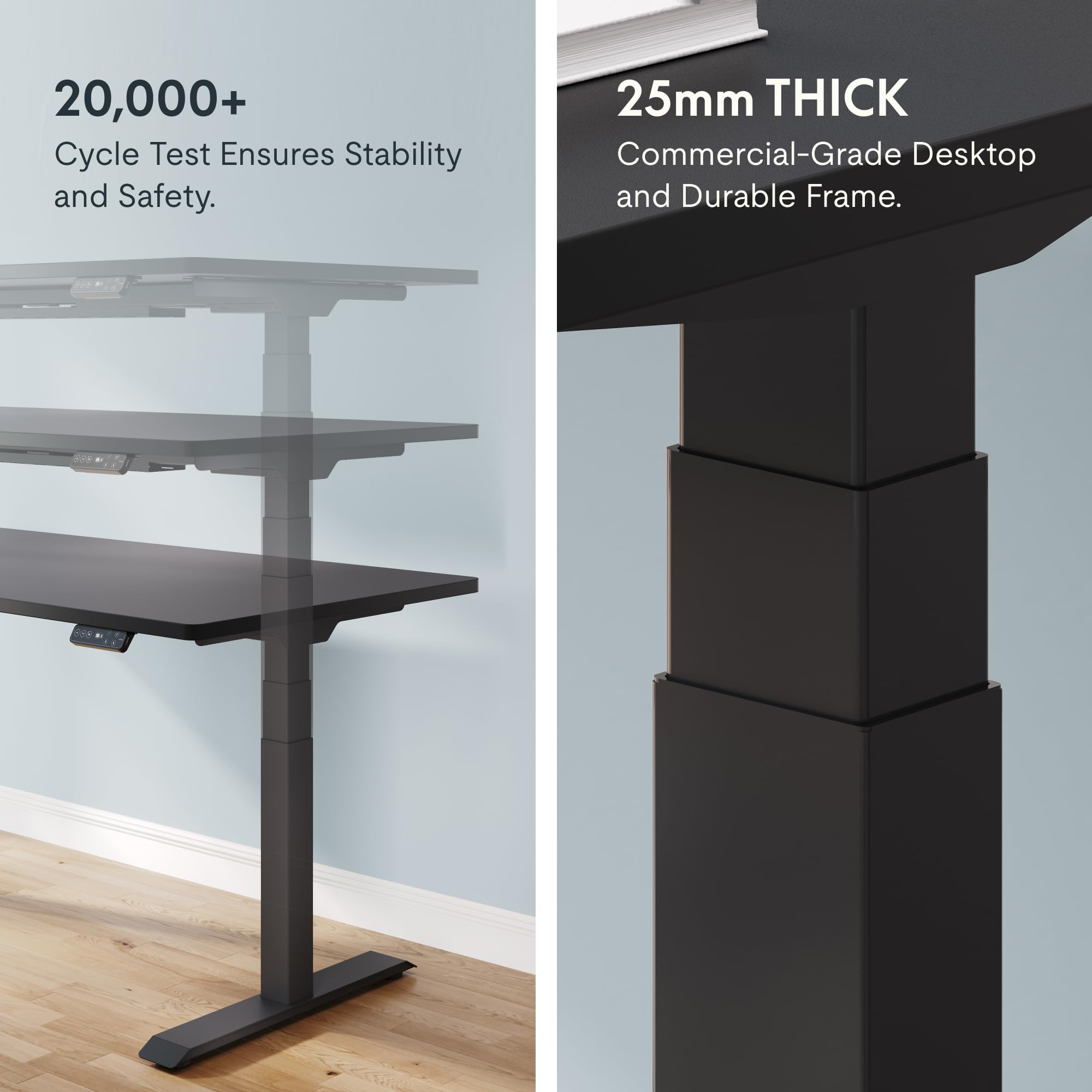 FLEXISPOT E7 Mesa de pé elétrica com capacidade de 161 kg, motor
