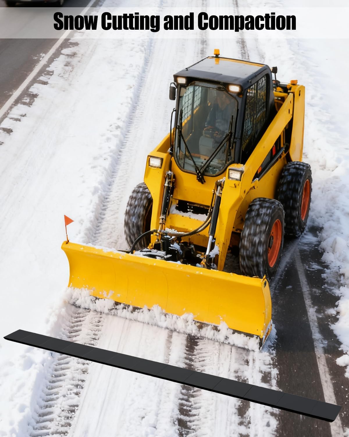 Heavy Duty 72x3x1/2 Inch Poly Cutting Edge Scraper Bar Replacement for Front Snow Blade Plow