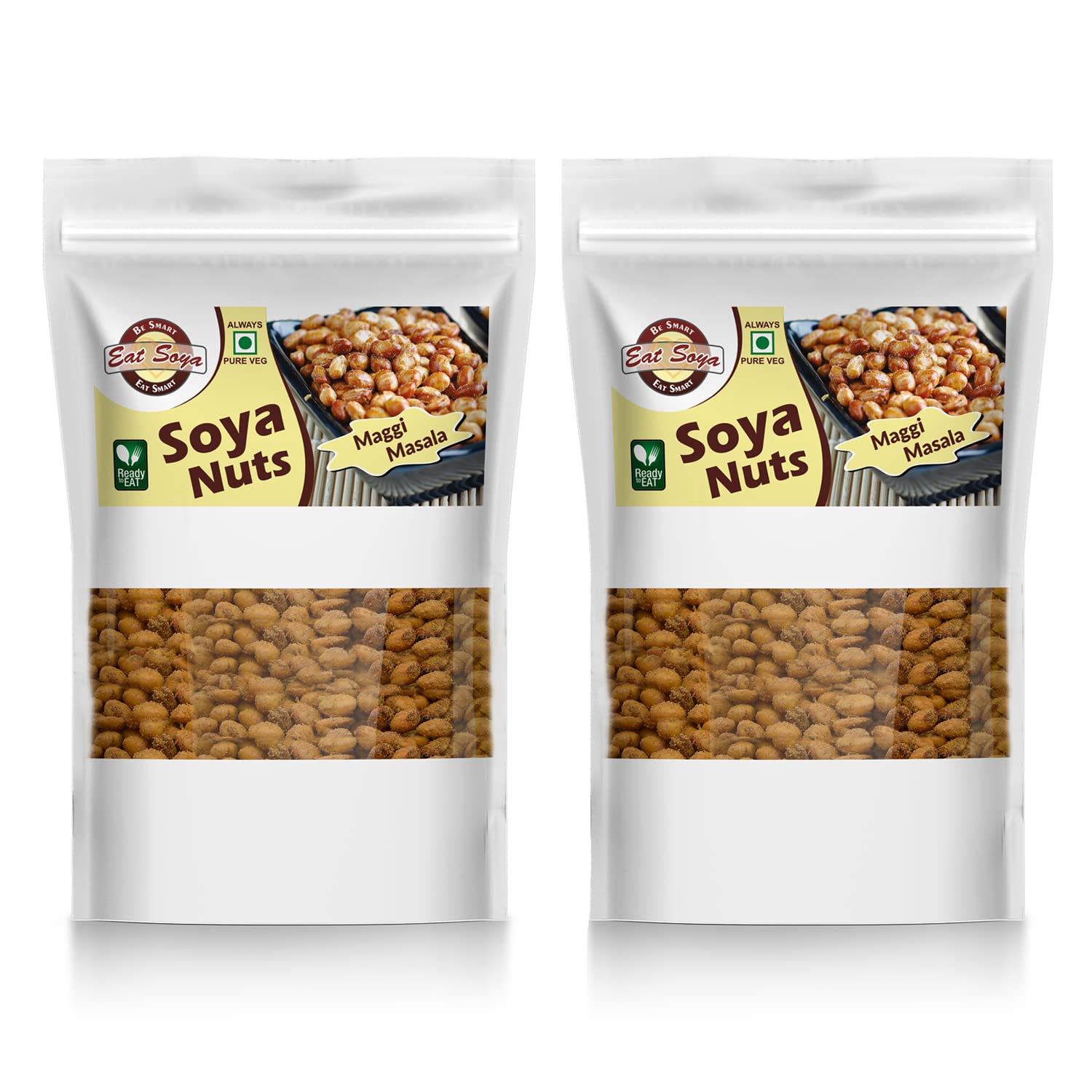 Eat Soya...BE SMART EAT SMART SOYA Nuts Healthy Roasted Namkeen and Snacks Crunchy and Tasty, Delicious l Diet Food l Keto Snacks l Healthy Snacks l Maggi Masala 200g (Pack of 2,400g) (B07GP5WV2P) Amazon Price History, Amazon Price Tracker