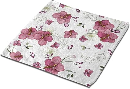 Amazon Co Jp ハンドタオル フェイスタオル タオル 花柄 バスタオル マイクロファイバー おしゃれ 吸水 速乾 柔らかい ふわふわ 抗菌 防臭 耐久性 家庭用 ホテル 業務用 スポーツなどにも最適 四季通用 33x33cm ホーム キッチン