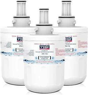Vyair VYR-11G Fridge Water Filter Cartridge Replacement for Samsung Aqua Pure Plus DA29-00003G, DA29-00003B, DA29-00003A, DA29-00003A-B, DA97-06317A, DA61-00159A, HAFIN2, HAFIN EXP, HAFCU (3)