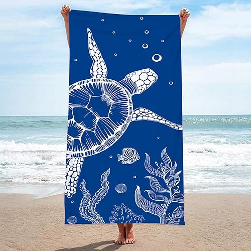 Toalla de playa grande y ligera de secado rápido, toallas de playa de microfibra para niños, adultos y mujeres, 63 x 32 pulgadas, toalla de viaje