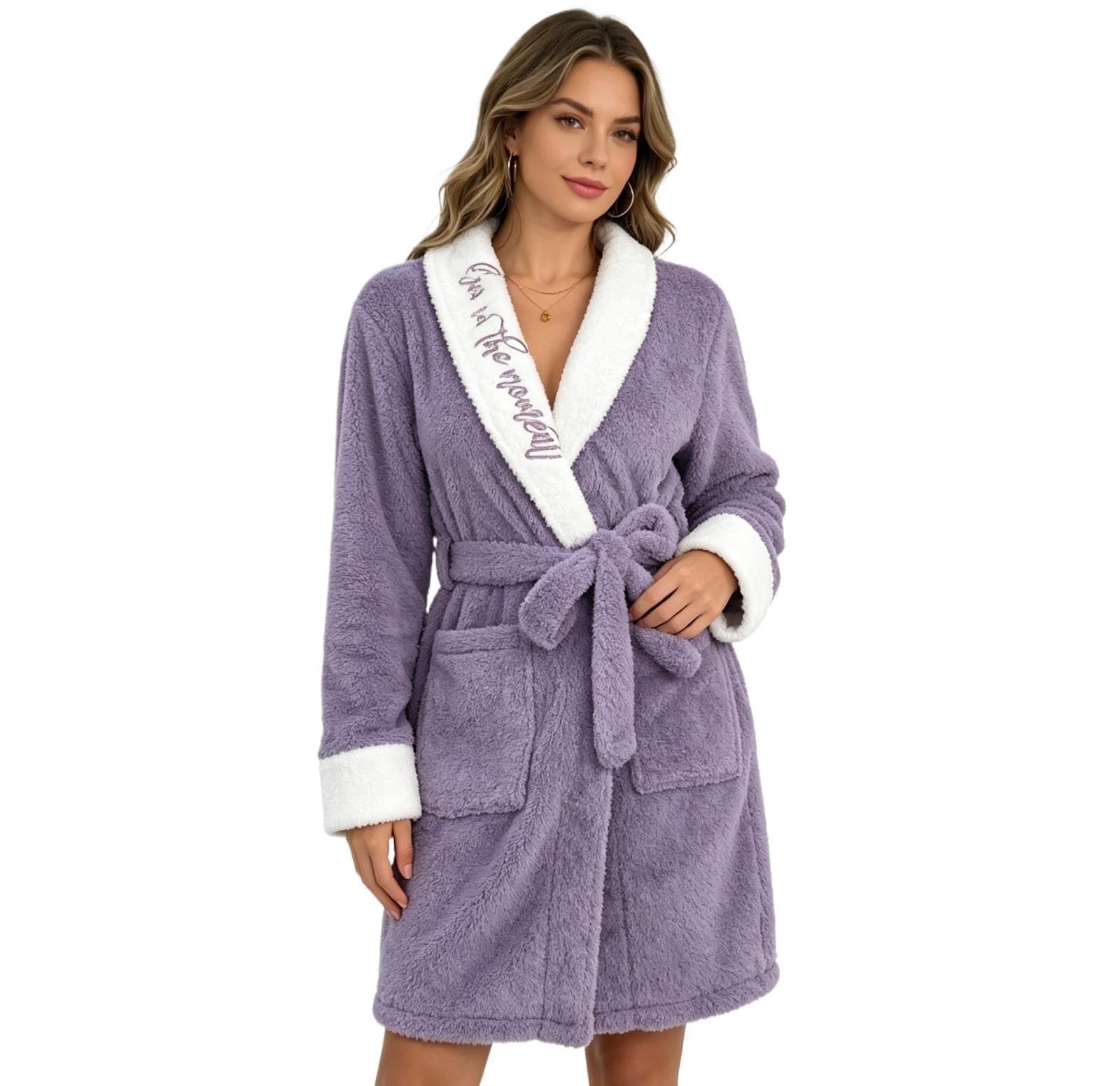 Albornoz corto de forro polar for mujer