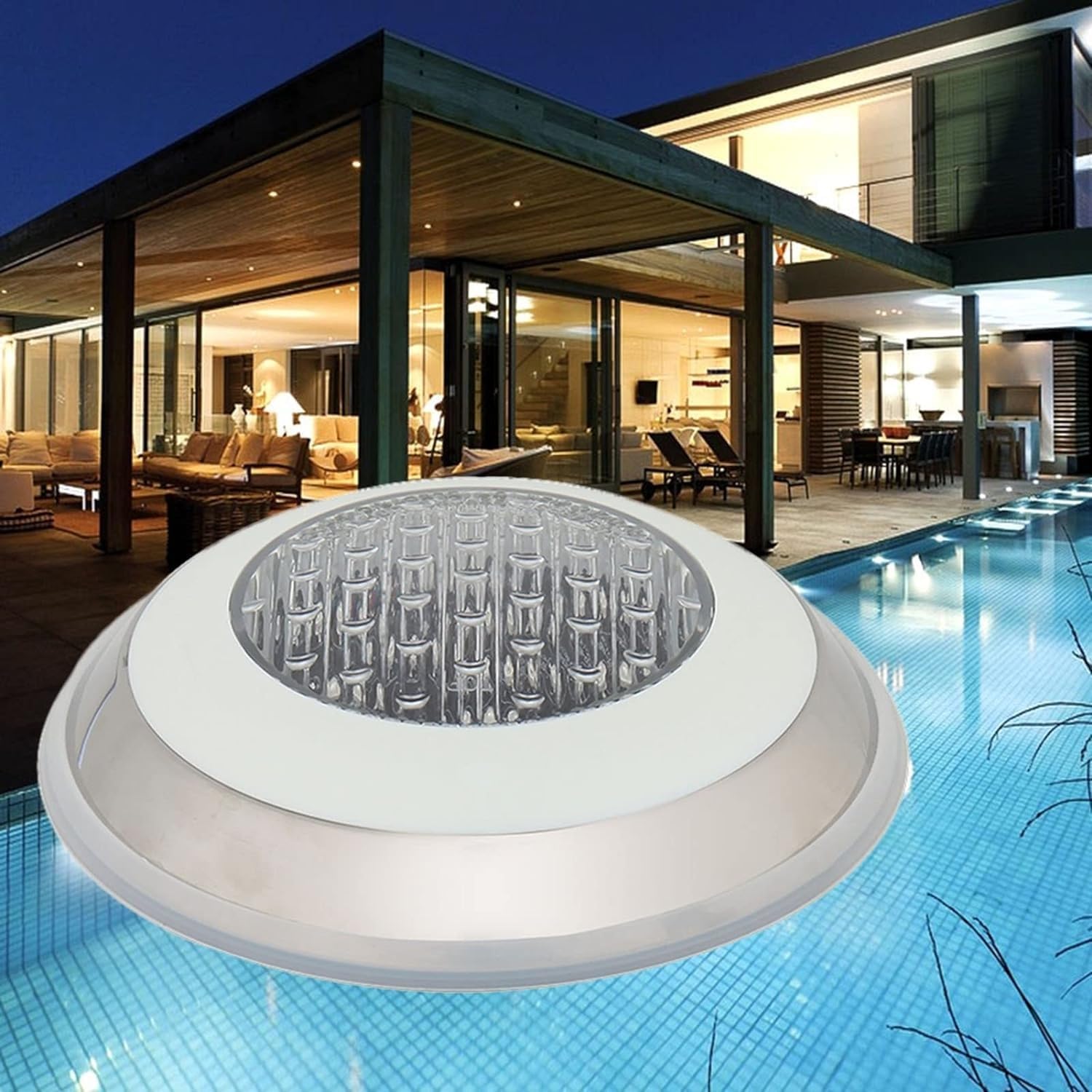 Wall-Mounted Pool Light DC12/24V Low Voltage Underwater Pond Light IP68 Waterproof Led Submersible Light for Waterfall Aquarium Garden Landscape Lights (Color : Yellow, Size : 15W-DC24V) ( Color : Whi