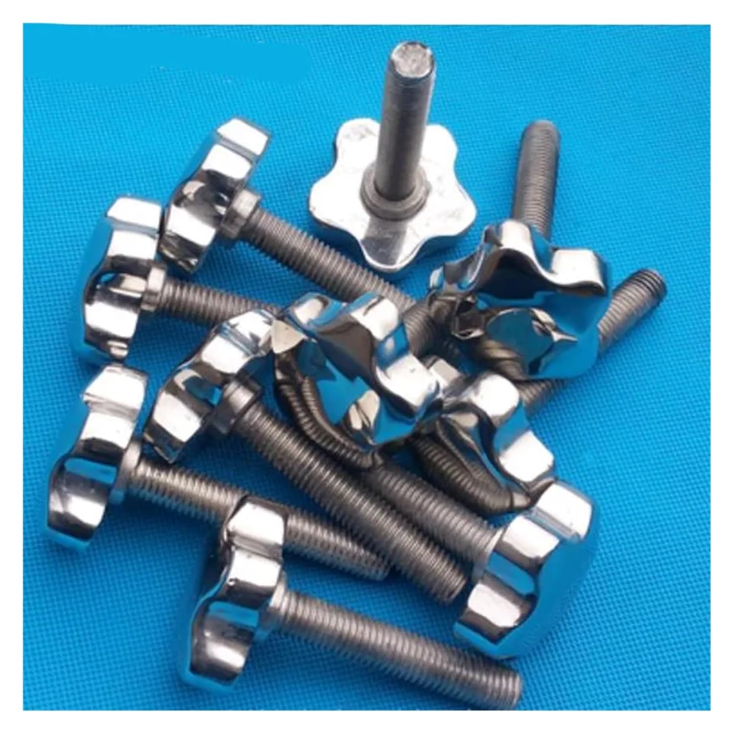 1pcM6 M8 M10 M12 304 A2-70 Stainless Steel Star Male Thread Clamping Handle Bolt Knob Tightening Screw(M6x30)