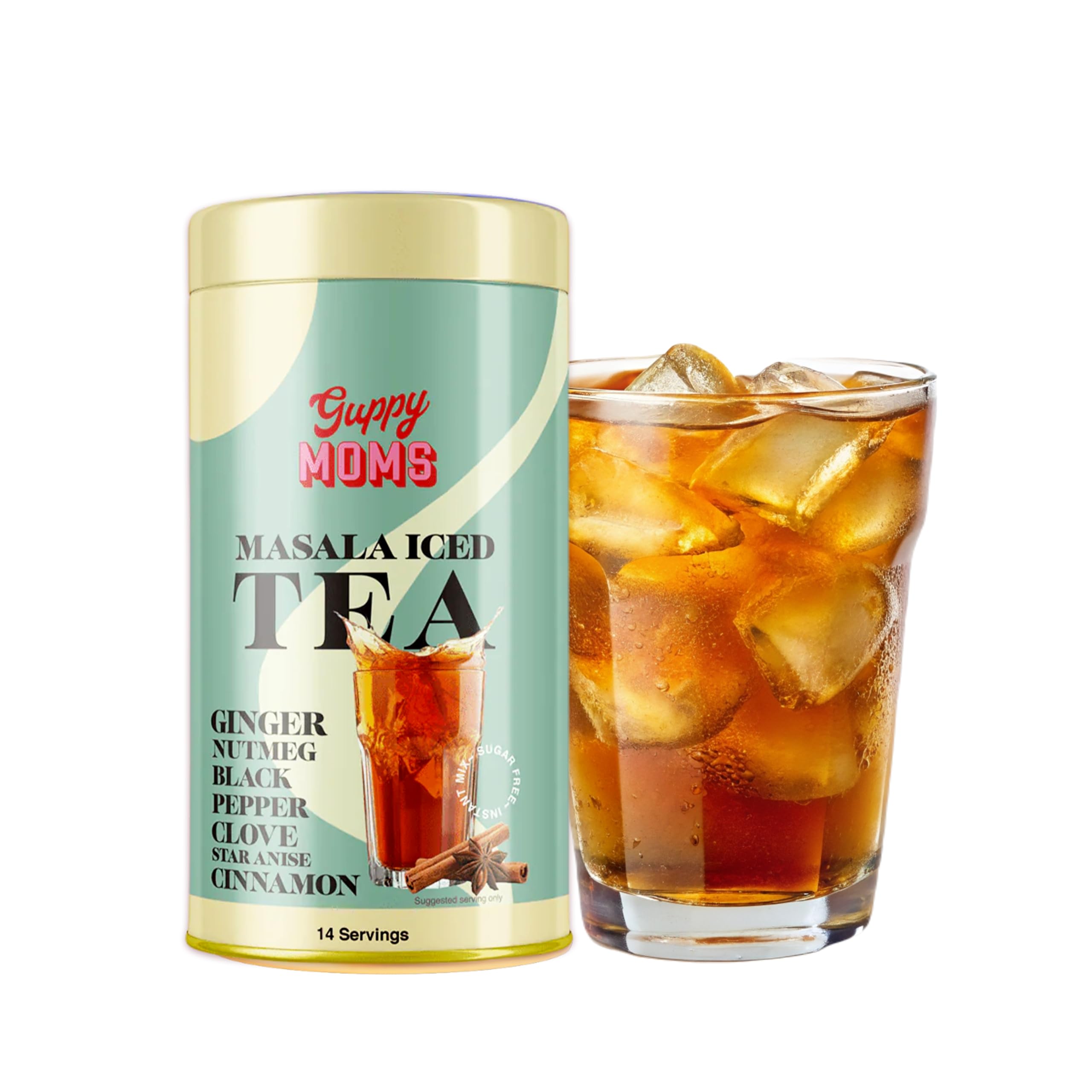 GUPPY MOMS Masala Ice Tea - Infused With Ginger, Nutmeg, Black Pepper & Aromatic Masala Granules | 200 Gram Premix Masala Flavor Iced Tea (B0BPJQPS5F) Amazon Price History, Amazon Price Tracker
