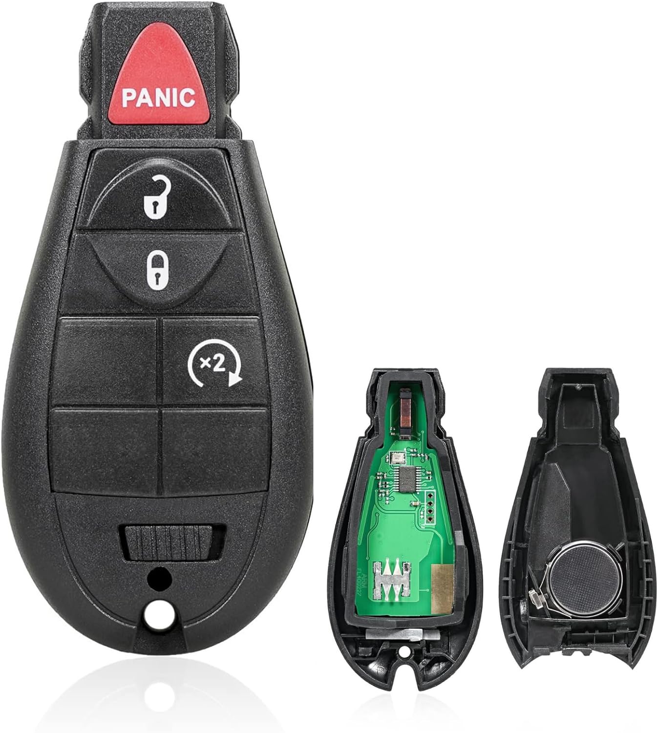 Replacement Keyless Entry Remote Car Key Fob GQ4-53T 433MHz 4 Button for 2013 2014 2015 2016 2017 2018 2019 2020 2021 Dodge RAM 1500 2500 3500