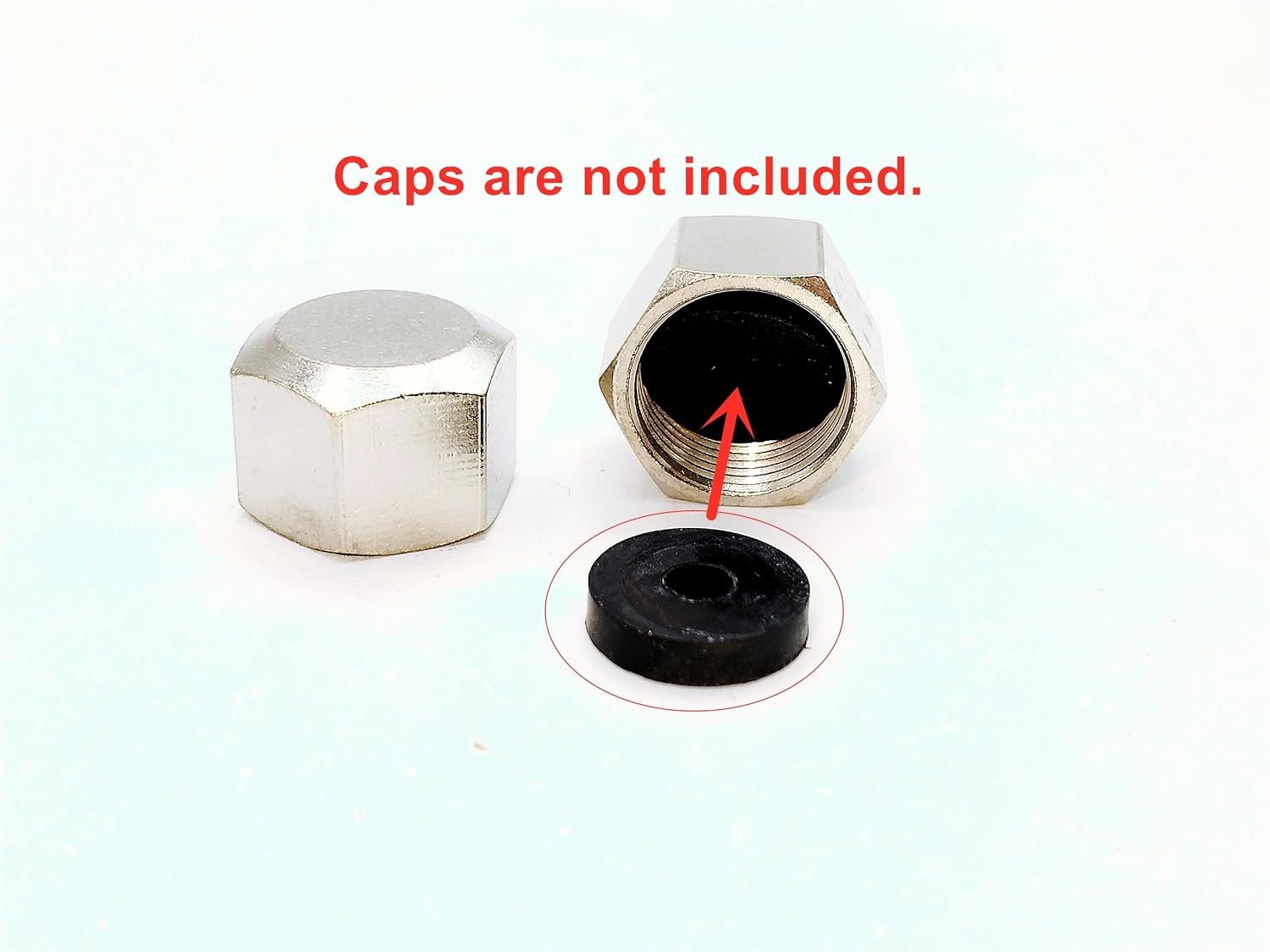 Sealing Rubber Gasket Washers Fit for 3/8 inch Compression Shut-Off Angle Valve Cap (Pack of 100 (Black))