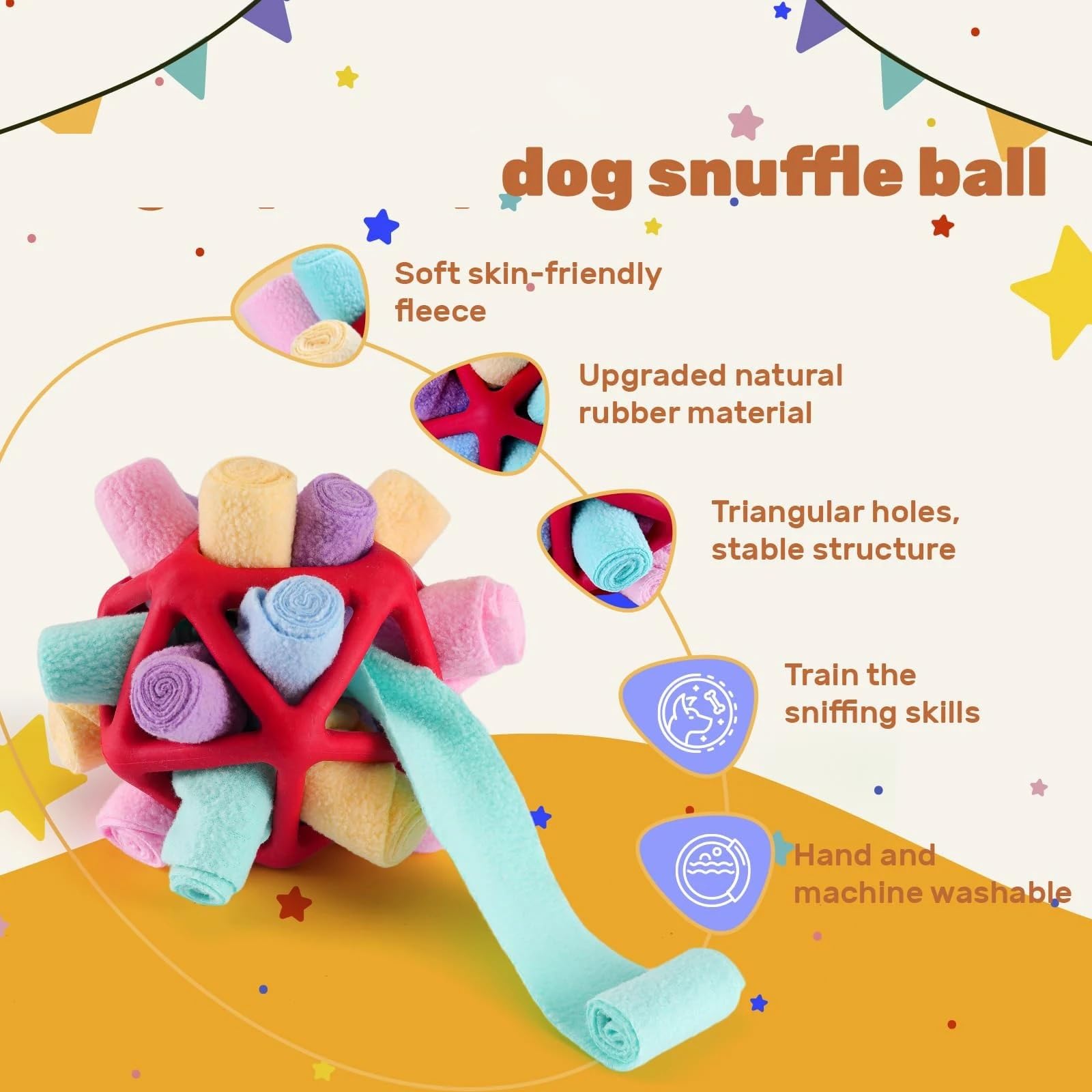 Schnüffelball für Hunde, innovatives Haustier-Schüttel-Trainingsspielzeug für Haustier-Training, Zahnreinigung, Kauspielzeug für Welpen, lindert Langeweile, Hundespielzeug