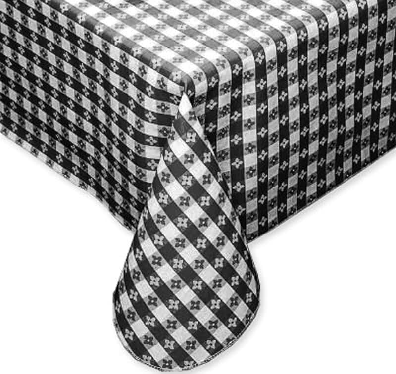 oval vinyl tablecloths flannel back