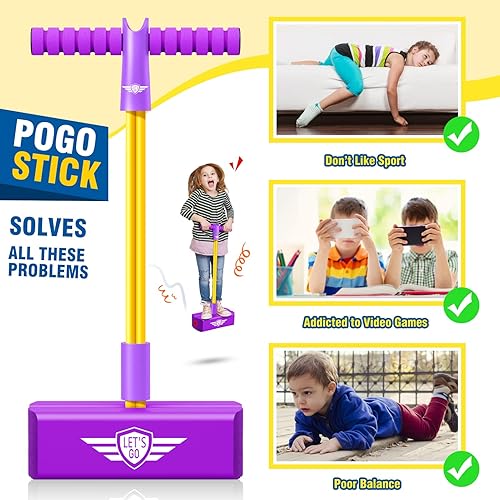Miniatura 19 de CUUGO LET'S GO! CG Foam Pogo Jumper para niños - Regalos divertidos Rosa