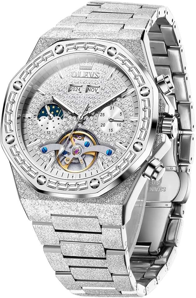OLEVS Montre Homme Automatique Diamant