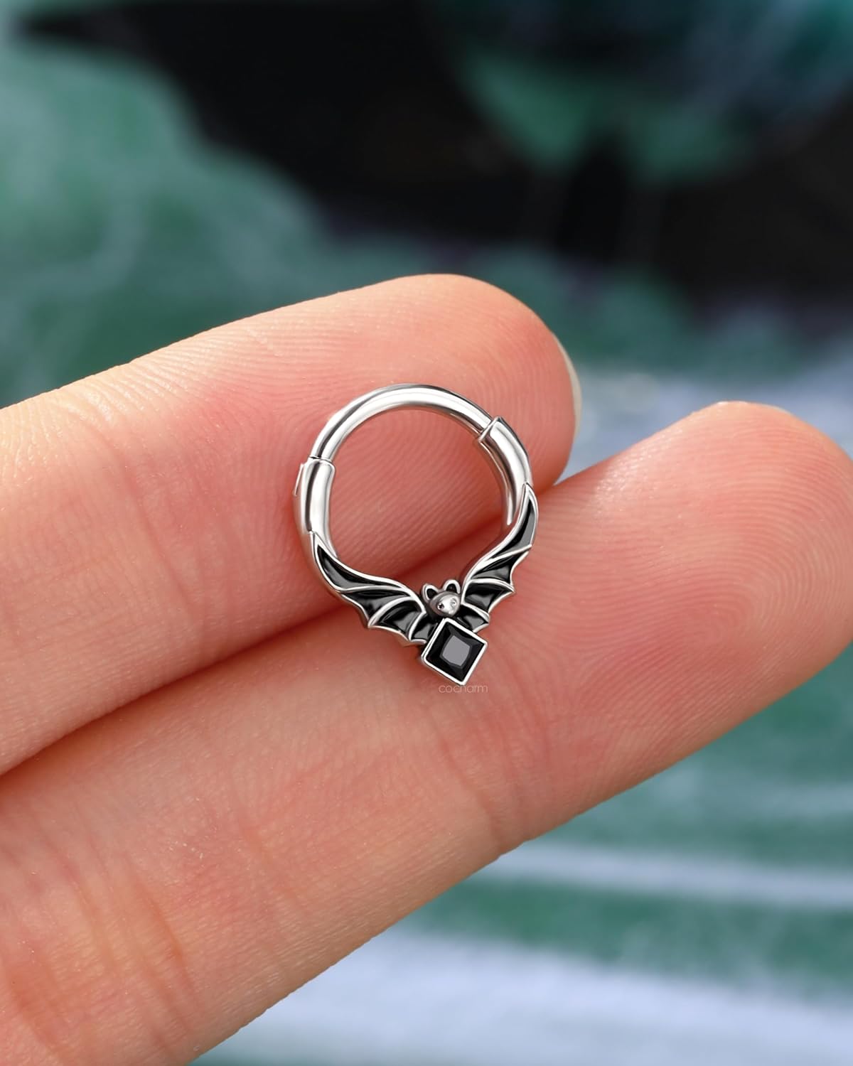 COCHARM Halloween Septum Rings 16G Bat Septum Jewelry Dainty Helix Daith Earrings for Women Stainless Steel Helix Daith Piercing Jewelry - Image 6